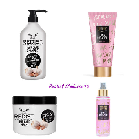 Pachet Medussa pentru cresterea si regenerarea parului + Cadou Gama pentru Corp Pink Paradise